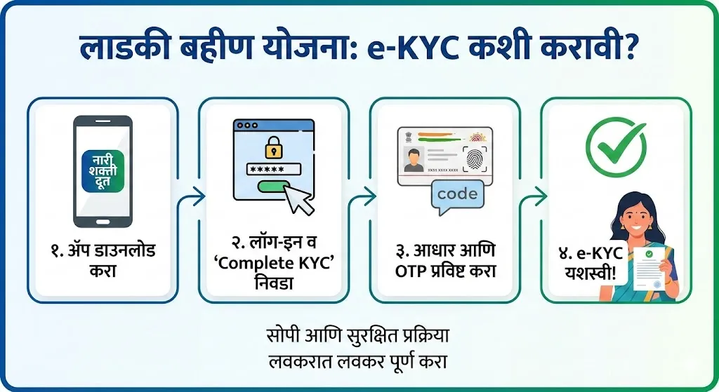 ladki bahin yojana e kyc online apply महाराष्ट्र link